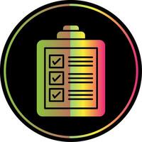 Checklist Glyph Due Color Icon vector