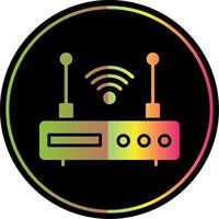 Modem Glyph Due Color Icon vector