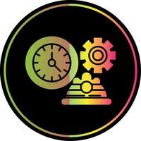 Working Hours Glyph Due Color Icon vector
