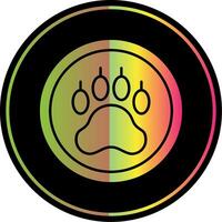 Pawprint Glyph Due Color Icon vector