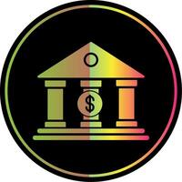 Bank Glyph Due Color Icon vector