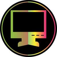 Computer Glyph Due Color Icon vector