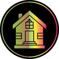 Hut Glyph Due Color Icon vector