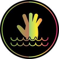 Drowning Glyph Due Color Icon vector