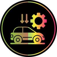 Car Settting Glyph Due Color Icon vector