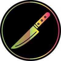 cuchillo glifo debido icono de color vector