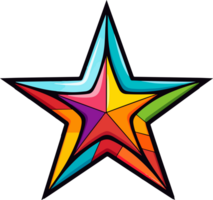 AI generated star illustration isolated on transparent background. png