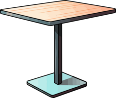 AI generated table illustration isolated on transparent background. png
