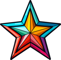 AI generated star illustration isolated on transparent background. png
