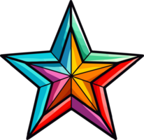 AI generated star illustration isolated on transparent background. png