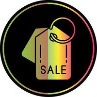 Sale Glyph Due Color Icon vector