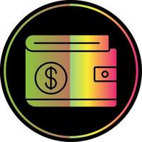Wallet Glyph Due Color Icon vector