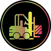 Forklift Glyph Due Color Icon vector