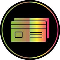 Debit Card Glyph Due Color Icon vector