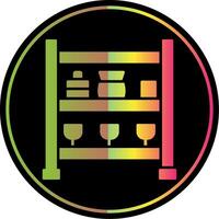 Shelves Glyph Due Color Icon vector
