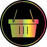 Basket Glyph Due Color Icon vector