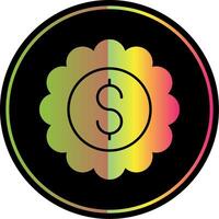 Cost Glyph Due Color Icon vector