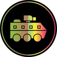 Armoured Van Glyph Due Color Icon vector