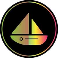 Dinghy Glyph Due Color Icon vector