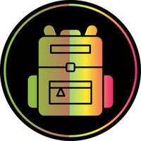 Backpack Glyph Due Color Icon vector