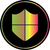 Shield Glyph Due Color Icon vector