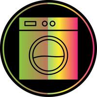 Laundry Machine Glyph Due Color Icon vector