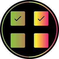 Check Box Glyph Due Color Icon vector