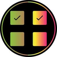 Check Box Glyph Due Color Icon vector