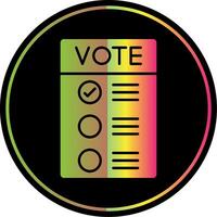 Number of vote Glyph Due Color Icon vector