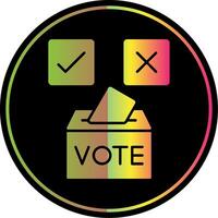 votar si glifo debido color icono vector