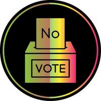 votar No glifo debido color icono vector