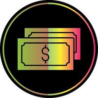 Cash Flow Glyph Due Color Icon vector