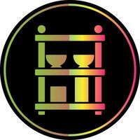 Shelves Glyph Due Color Icon vector