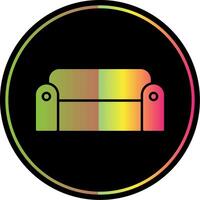 Sofa Glyph Due Color Icon vector