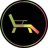 Deck Chair Glyph Due Color Icon vector