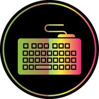 Keyword Glyph Due Color Icon vector