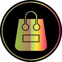 Shopping Bag Glyph Due Color Icon vector