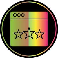 Web Rating Glyph Due Color Icon vector