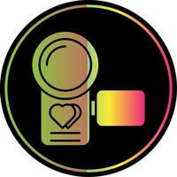 Video Camera Glyph Due Color Icon vector