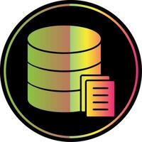 Data Glyph Due Color Icon vector