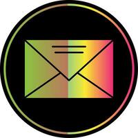 Mail Glyph Due Color Icon vector