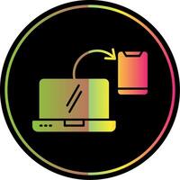 Connection Glyph Due Color Icon vector