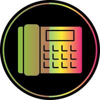 Telephone Glyph Due Color Icon vector