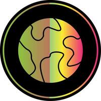 Earth Glyph Due Color Icon vector