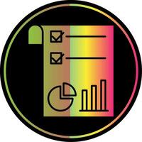 Market Trends Glyph Due Color Icon vector