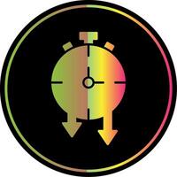 Timer Glyph Due Color Icon vector