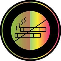 No Smoking Glyph Due Color Icon vector