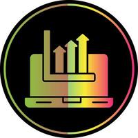Digital Economy Glyph Due Color Icon vector