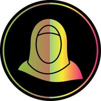 Hijab Glyph Due Color Icon vector