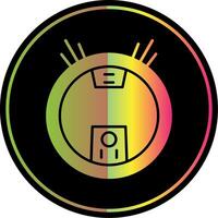 Robot Vacuum Glyph Due Color Icon vector